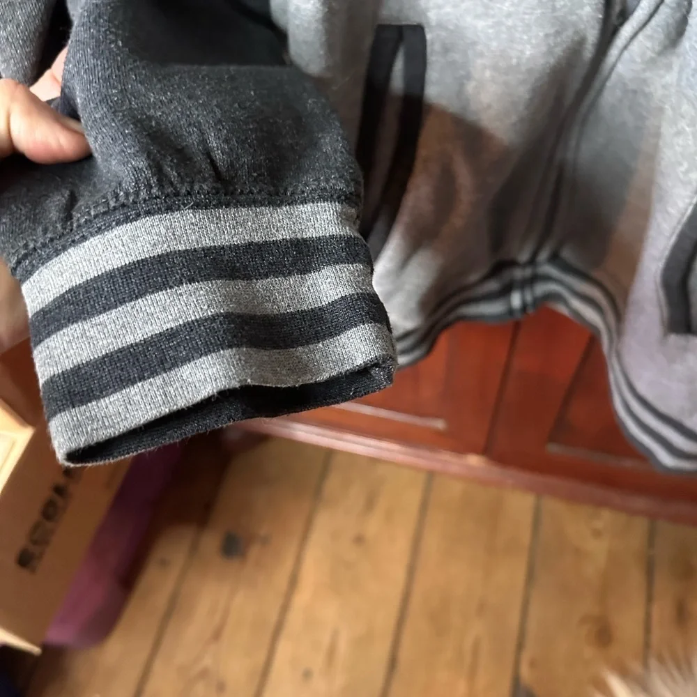 Gray and Black 2 tone Large  Reggae on the River  Zip-Up Hoodie